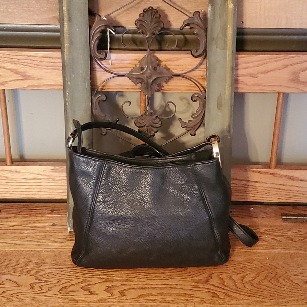 MICHAEL Michael Kors Black Pebbled Leather Hobo Bag